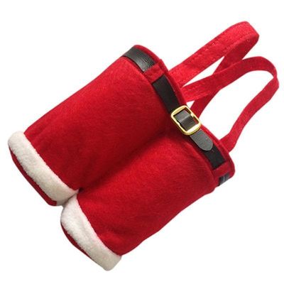 Pantaloni di Babbo Natale Sacchetti regalo a forma di regalo per i regali natalizi Sacchetti di caramelle Decorazioni natalizie