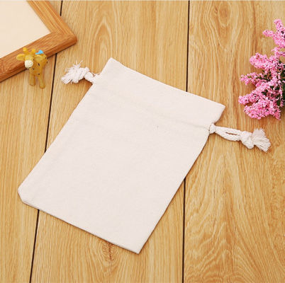 Eco-Friendly Round Bottom Cotton Fabric Drawstring Candle Bag per imballaggio di gioielli