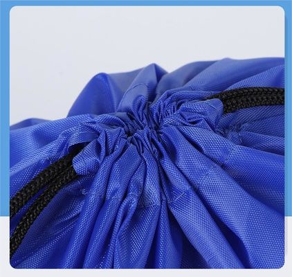 Chiusura a stringa Logo personalizzato Borsa a stringa di nylon Zaino Polyester impermeabile riciclato