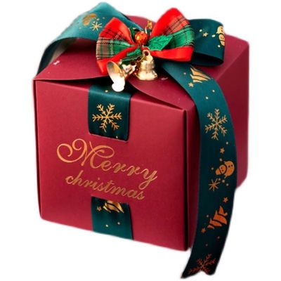 Borsa di Tote personalizzata Scatola regalo di carta di Natale con materiali riciclati