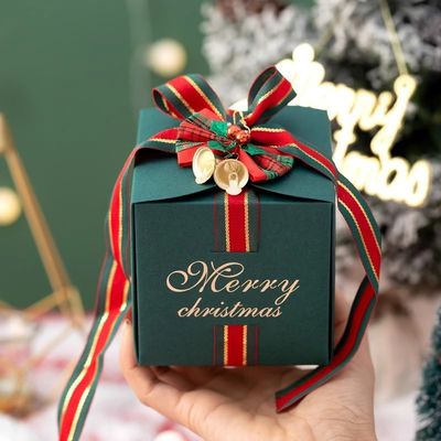 Borsa di Tote personalizzata Scatola regalo di carta di Natale con materiali riciclati