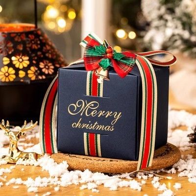Borsa di Tote personalizzata Scatola regalo di carta di Natale con materiali riciclati