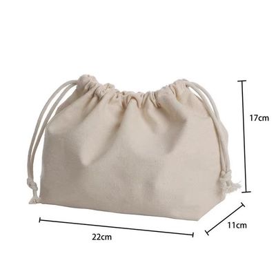 Borsa da schiena a corda a tela personalizzata Borsa di cotone organico Logo personalizzato accettato