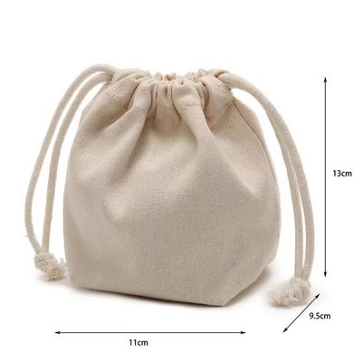 Borsa da schiena a corda a tela personalizzata Borsa di cotone organico Logo personalizzato accettato