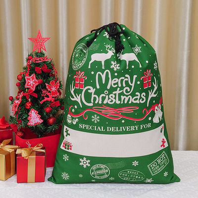 Nuovissima moda 2024 Borsa regalo di Natale Sacks di Babbo Natale Borsa a corda colore personalizzato