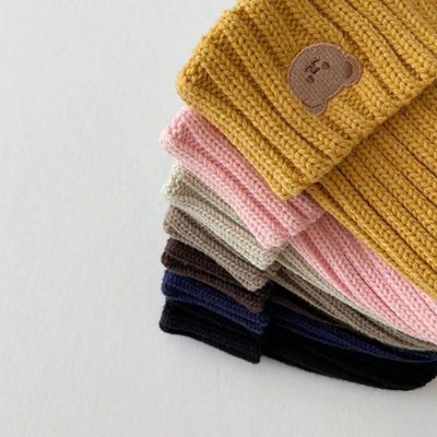 Cappelli a maglia per bambini, autunno-inverno, bambini, cappelli a maglia a colori solidi, ragazze, ragazzi, cappelli da 10x9,5 cm