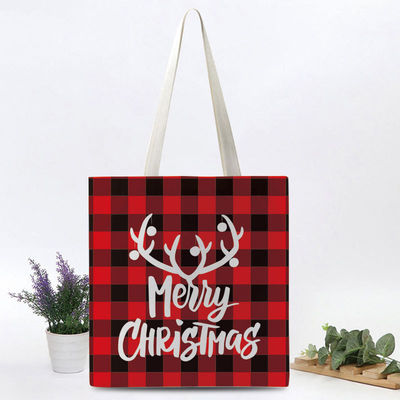 Borsa di cotone per lo shopping durante il Festival di Natale