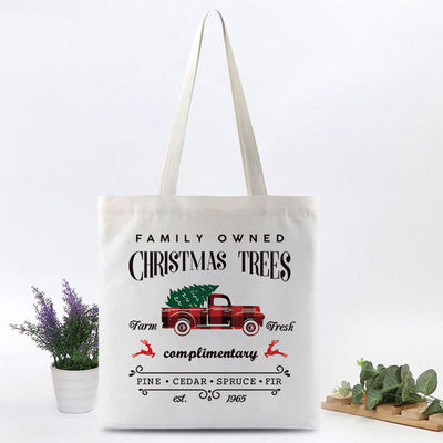Borsa di cotone per lo shopping durante il Festival di Natale
