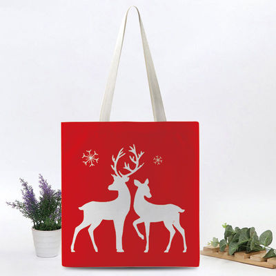 Borsa di cotone per lo shopping durante il Festival di Natale