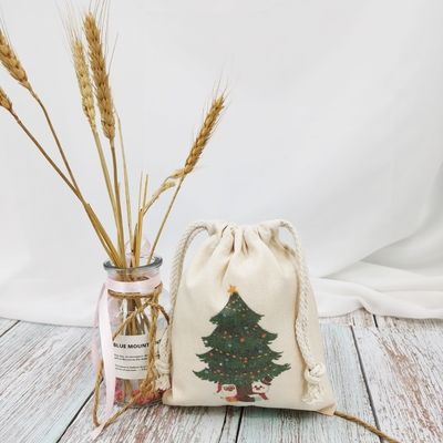Sacchetti bianchi di Babbo Natale per la decorazione dei regali di dimensioni medie 30-50 cm accettabili OEM/ODM
