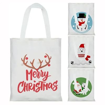 Sacchetti bianchi di Babbo Natale per la decorazione dei regali di dimensioni medie 30-50 cm accettabili OEM/ODM
