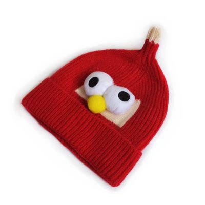 Unisex Cappello Invernale Cartoon di lana Gatto Fratello a Maglia Cappello per occhi per ragazzi e ragazze Tendenza