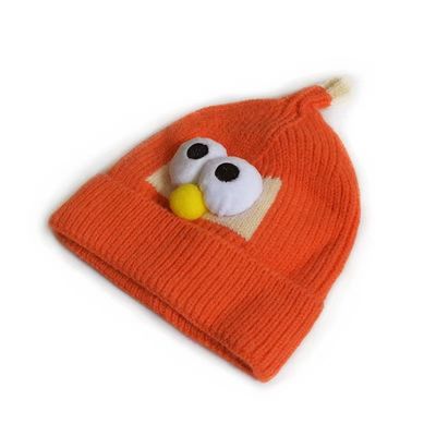 Unisex Cappello Invernale Cartoon di lana Gatto Fratello a Maglia Cappello per occhi per ragazzi e ragazze Tendenza