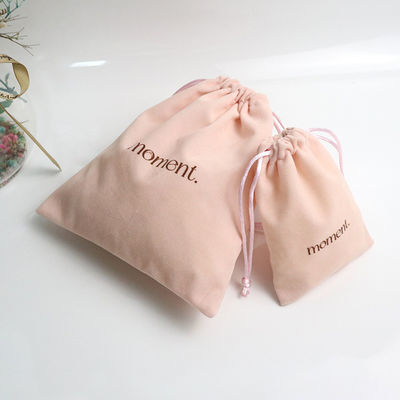 Medio 30-50 cm Sacchetto di polvere di velluto rosa per la confezione cosmetica per regali a corda