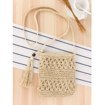 Logo personalizzato accettato Sacchetti di paglia da crossbody da donna sacchetti di paglia per la spiaggia estiva