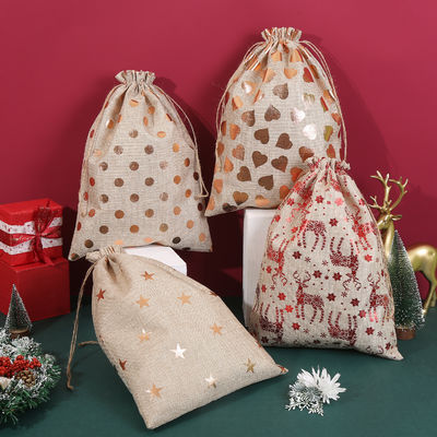 Sacchetti per Babbo Natale ecologici Sacchetti a corda per mini regali e confezioni di caramelle