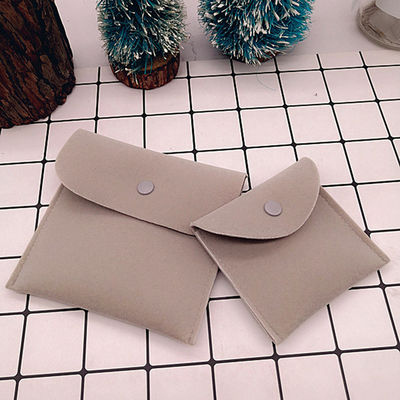 Borsa per gioielli in pelle di velluto suede su misura per collana anello orecchino braccialetto