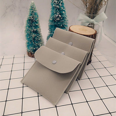 Borsa per gioielli in pelle di velluto suede su misura per collana anello orecchino braccialetto