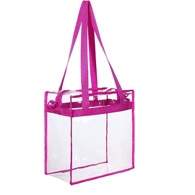 Nessuna decorazione Sacchetto trasparente in PVC con chiusura a cerniera e cintura regolabile