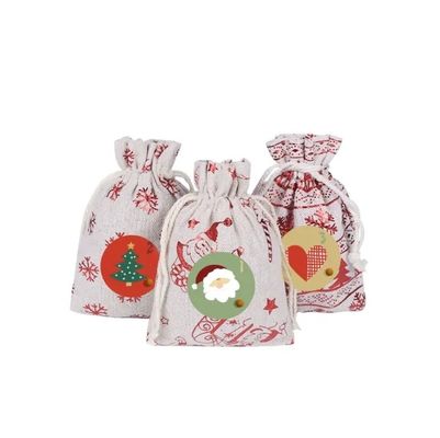 Sacchetti regalo di Natale Sacchetti di iuta a colori personalizzati per regali e feste