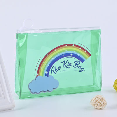 Low MOQ PVC Custom LOGO Borsa di viaggio Chiara Zip Lock Borsa cosmetica con logo personalizzato