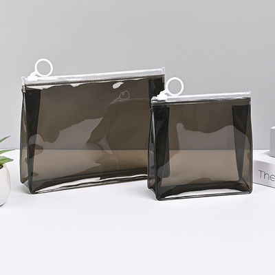 Low MOQ PVC Custom LOGO Borsa di viaggio Chiara Zip Lock Borsa cosmetica con logo personalizzato