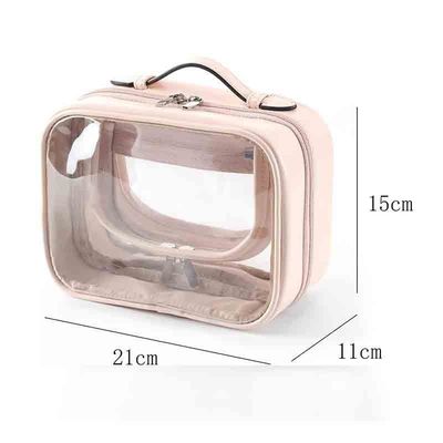 Senior Sense Double Cosmetic Large Capacity Waterproof Makeup Bag OEM/ODM Accettabile
