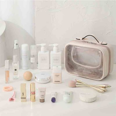 Senior Sense Double Cosmetic Large Capacity Waterproof Makeup Bag OEM/ODM Accettabile