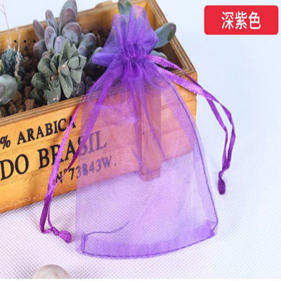 Logo Personalizzabile Soft-loop Organza Bags Piccole borse a corda per imballaggio di gioielli