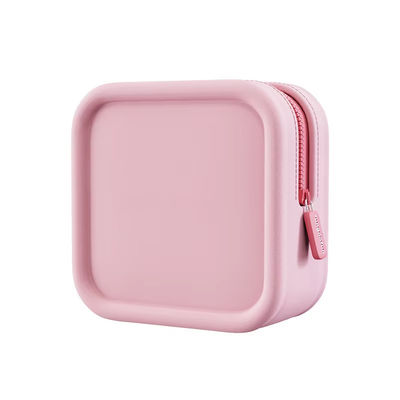 Daily Life Custom Logo Sacchetto di trucco in silicone quadrato con design e materiale impermeabile