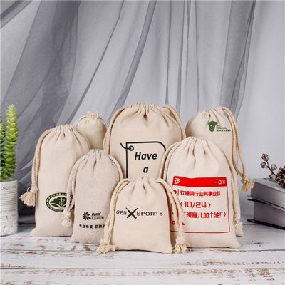 Borsa a corda di cotone personalizzata con disegno di animazione e logo personalizzato