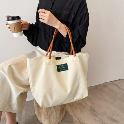 Ultima moda Logo personalizzato Canvas Tasca di grande capacità Student Single Shoulder Bag
