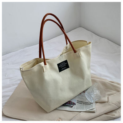 Ultima moda Logo personalizzato Canvas Tasca di grande capacità Student Single Shoulder Bag