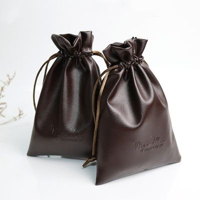 Medium Size Custom Logo PU Pelle Gioielli Borsa String Drawing Bag per l' archiviazione di alta classe