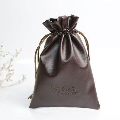 Medium Size Custom Logo PU Pelle Gioielli Borsa String Drawing Bag per l' archiviazione di alta classe