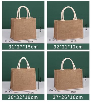 Acceptabile OEM/ODM Jute Bag con logo personalizzato per lo shopping eco-friendly riutilizzabile in spiaggia