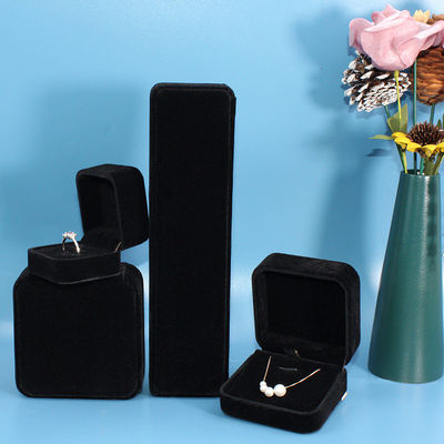 Acquirenti Custom Logo Anello Pendente Braccialetto Velvet Gioielli Box Gioielli Organizzatore Gift Box