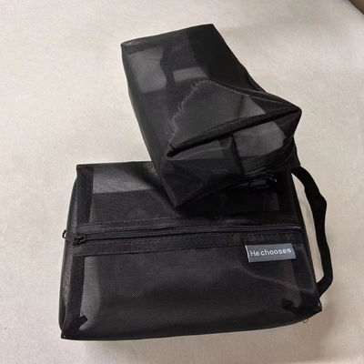 Nuova borsa cosmetica a maglia per ragazze, per donne, per viaggiatori, OEM/ODM accettata