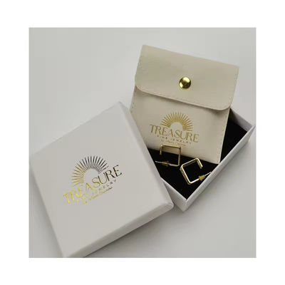 Stampa Logo Gioielli Pacchetto Microfibra Buttone Snap Sacchetti con Insert Pad/Card