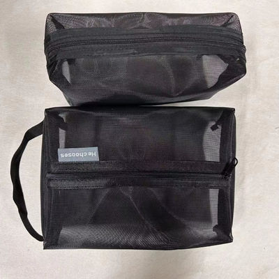 Nuova borsa cosmetica a maglia per ragazze, per donne, per viaggiatori, OEM/ODM accettata