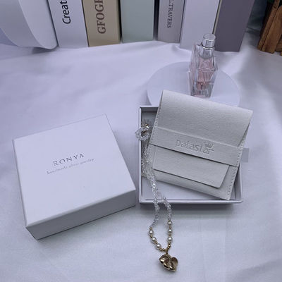 OEM/ODM Acceptabile sacchetto per gioielli per accessori suede con logo di lusso personalizzato