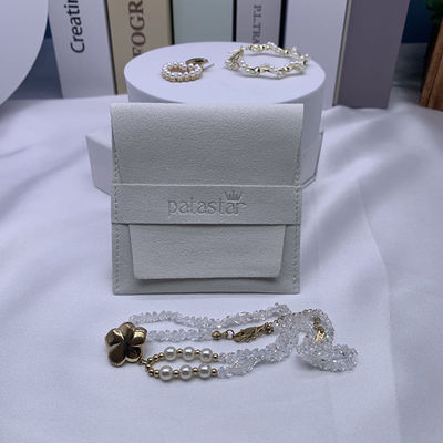 OEM/ODM Acceptabile sacchetto per gioielli per accessori suede con logo di lusso personalizzato
