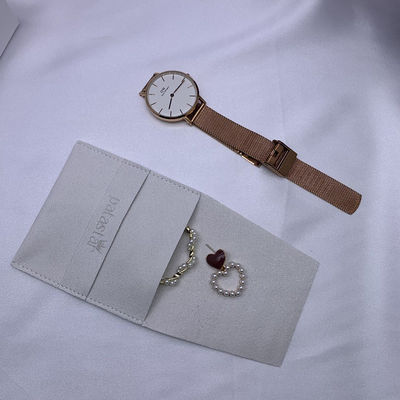 OEM/ODM Acceptabile sacchetto per gioielli per accessori suede con logo di lusso personalizzato