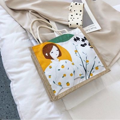2024 Coreano Ins Studente Simples Cartoni animati Borse da mano Donna Mini Borse per ragazze