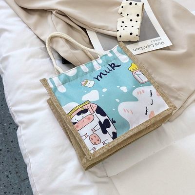 2024 Coreano Ins Studente Simples Cartoni animati Borse da mano Donna Mini Borse per ragazze