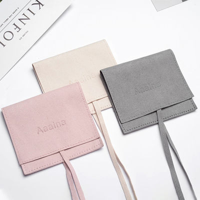 OEM/ODM Acceptabile Sacchetti di gioielleria in microfibra di camicia di suede Stile di lusso per logo personalizzato