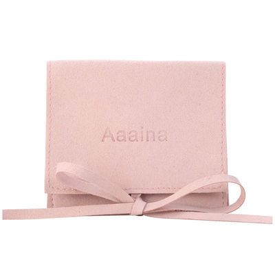 OEM/ODM Acceptabile Sacchetti di gioielleria in microfibra di camicia di suede Stile di lusso per logo personalizzato
