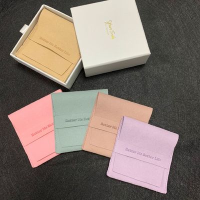 Taschino per gioielli per orecchini OEM Microfibra Gioielleria Borsa regalo