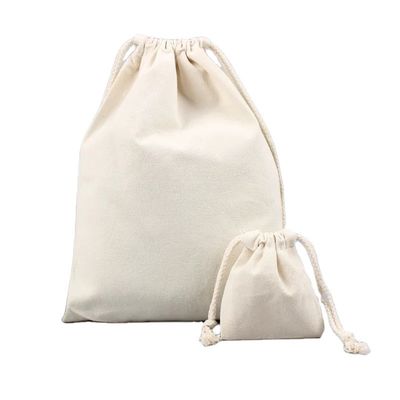 Borsa a corda di cotone con logo personalizzato per imballaggi ecologici riutilizzabili di piccole dimensioni