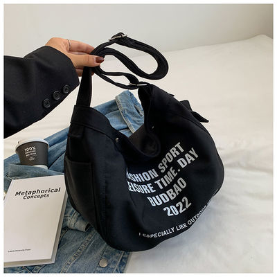 Materiale di rivestimento in poliestere grande capacità una spalla crossbody sacchetto di tela per donne
